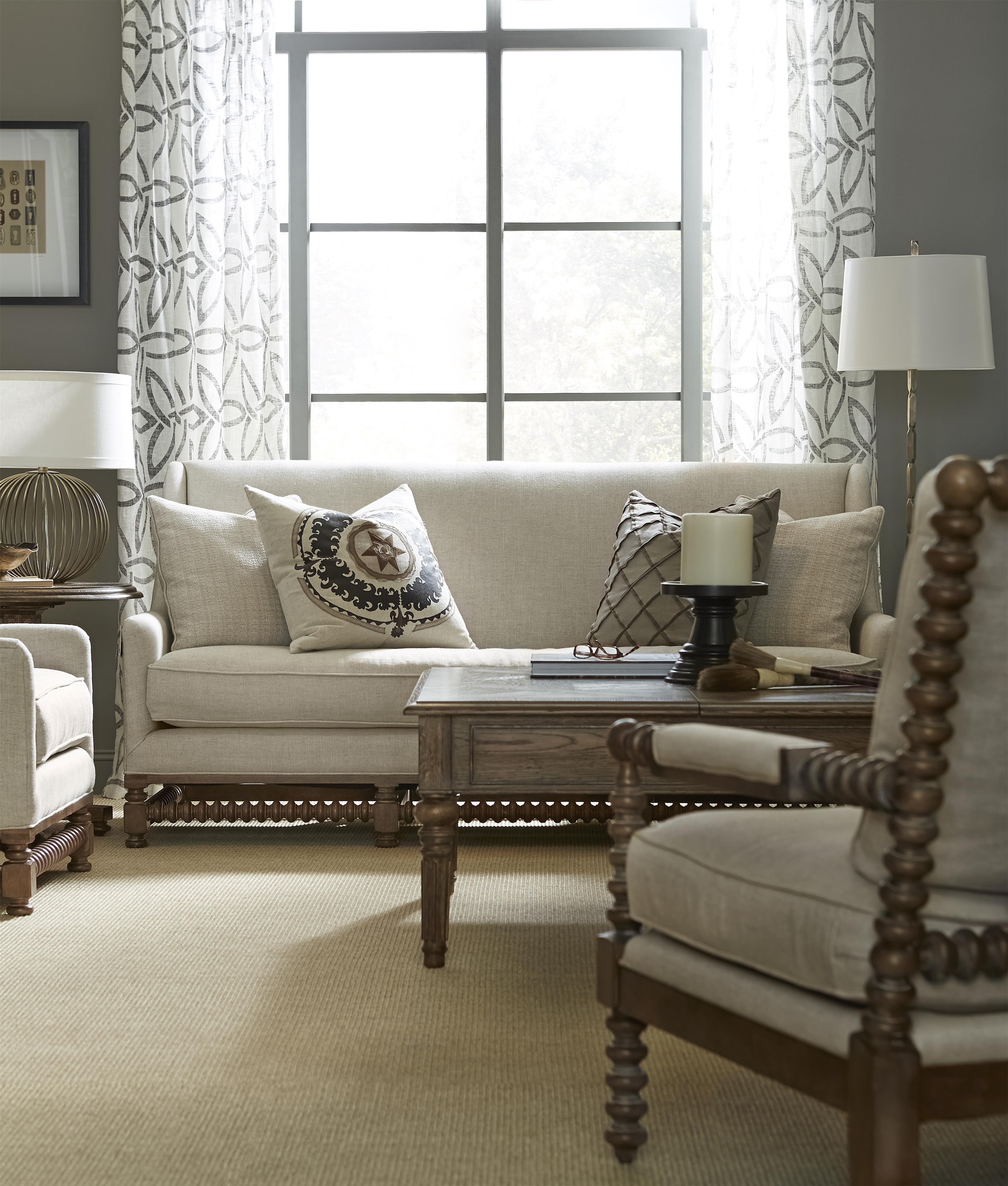 O Connor Designs Sundance Spool Turned Arm and Leg Accent Chair Sprintz Furniture Uph Upholstered Chairs